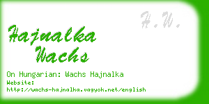 hajnalka wachs business card
